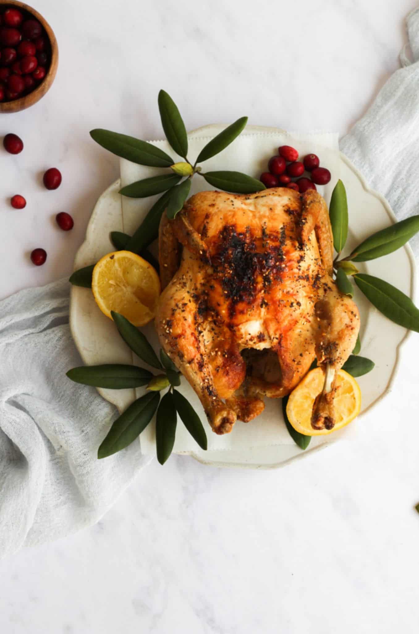 air fryer whole chicken feature image