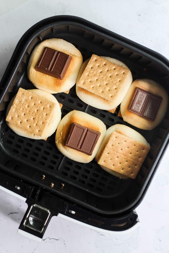 s'mores cooked in the air fryer.