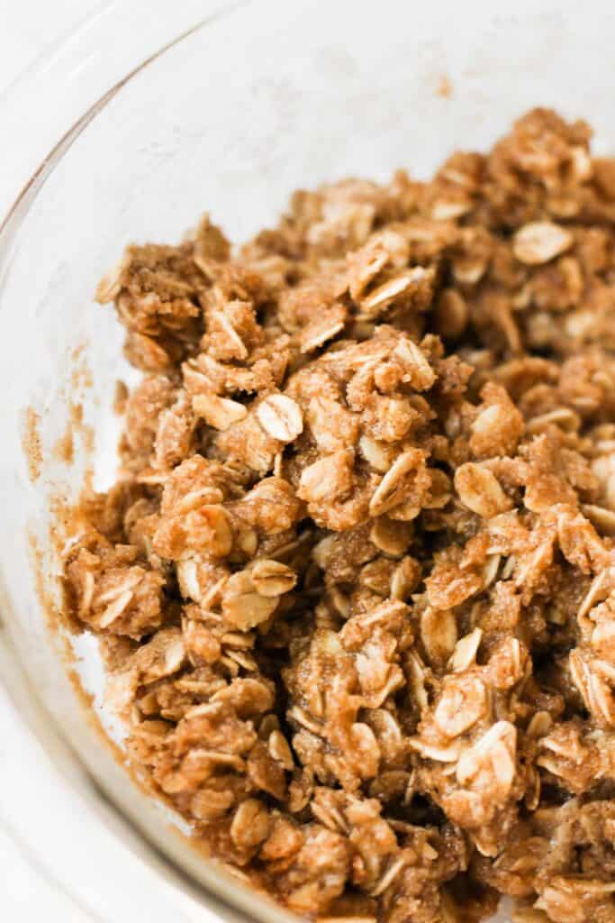gluten free crisp topping with oats.