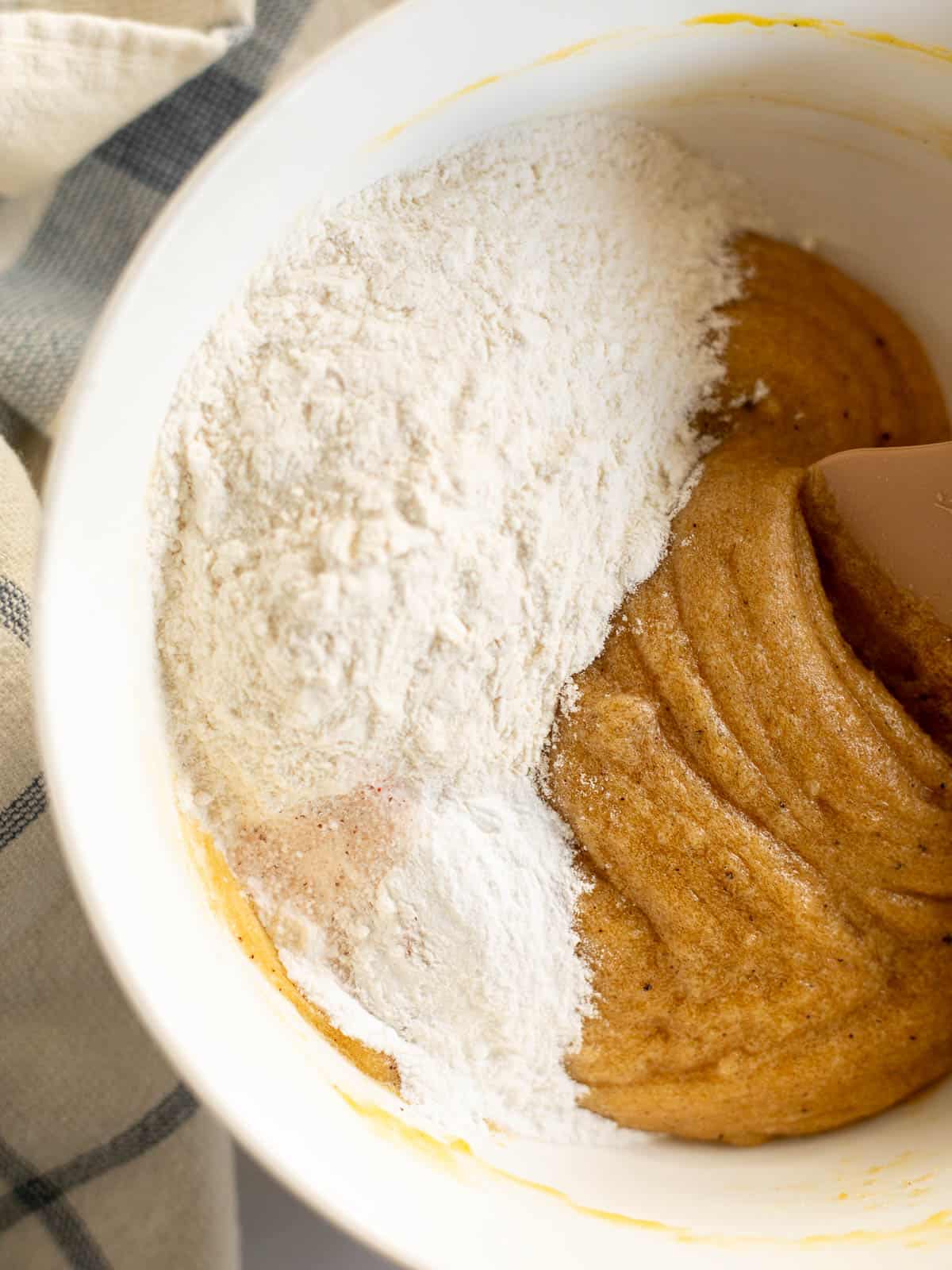 flour and salt in butter/sugar cookie dough mixture.